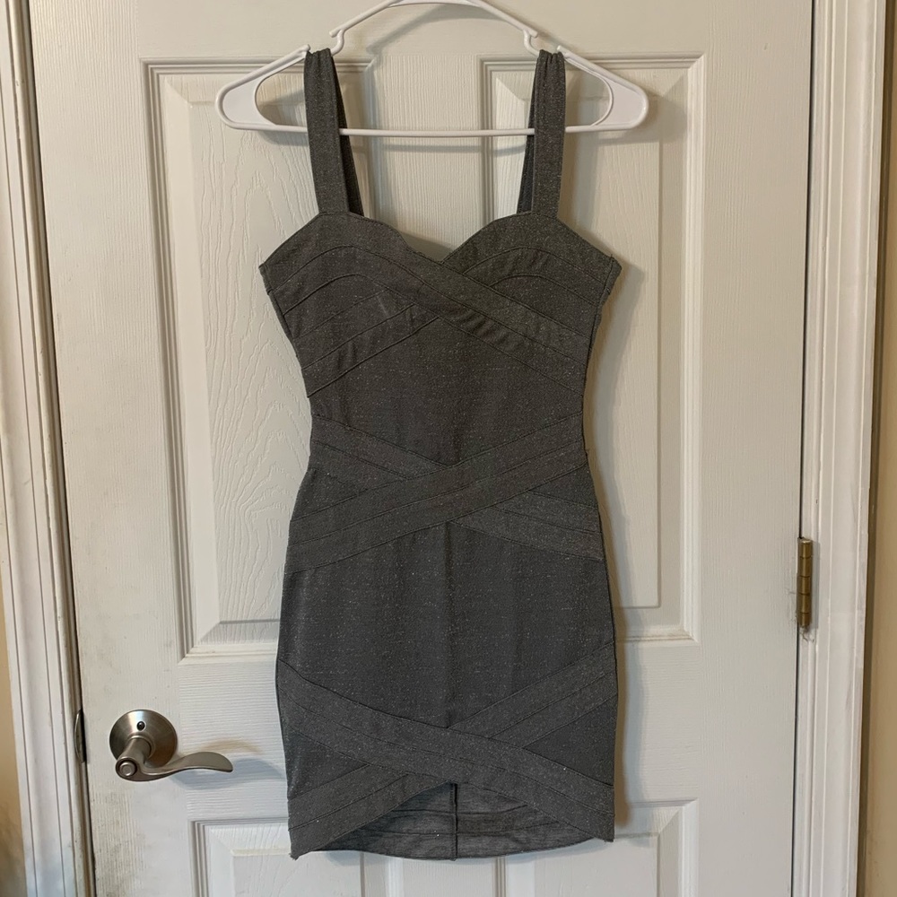Silver/gray bodycon dress